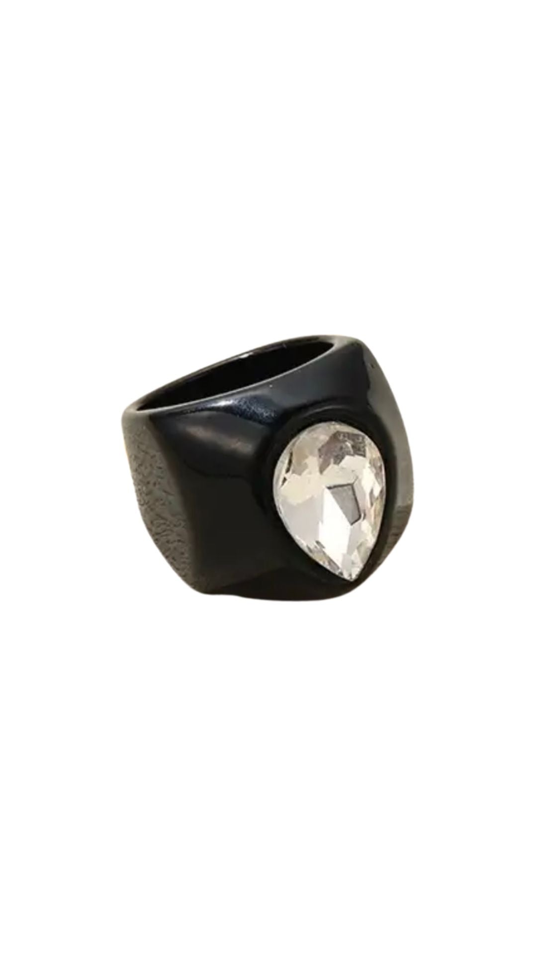 Teardrop Black ring