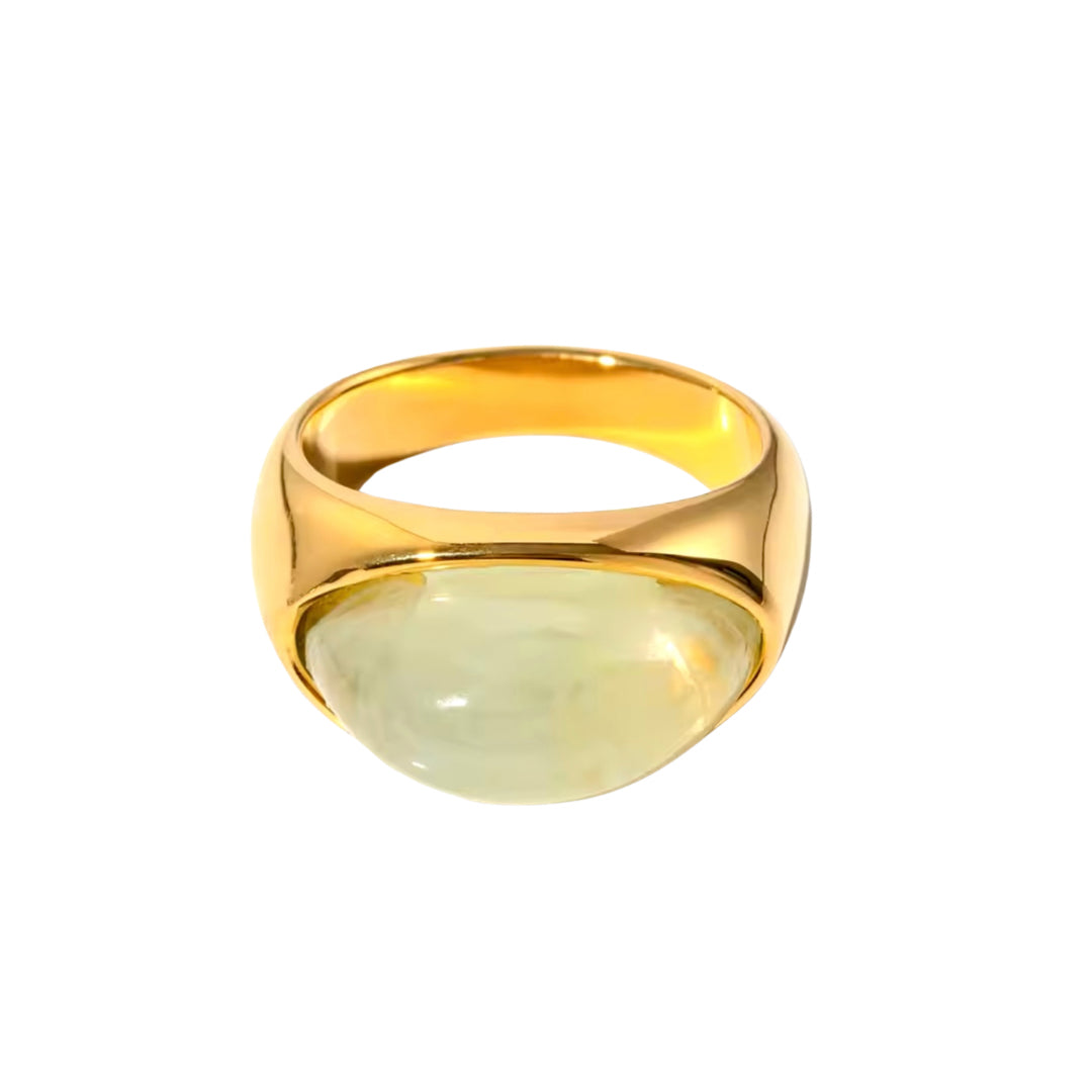 The Kensington Quartz Dome Ring Green