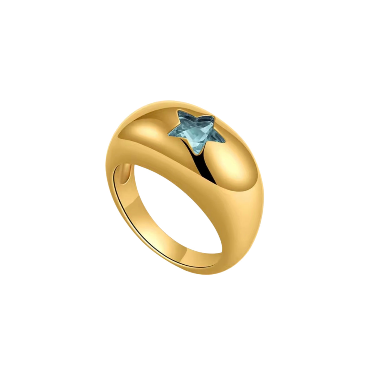 Pink Star Signet Ring