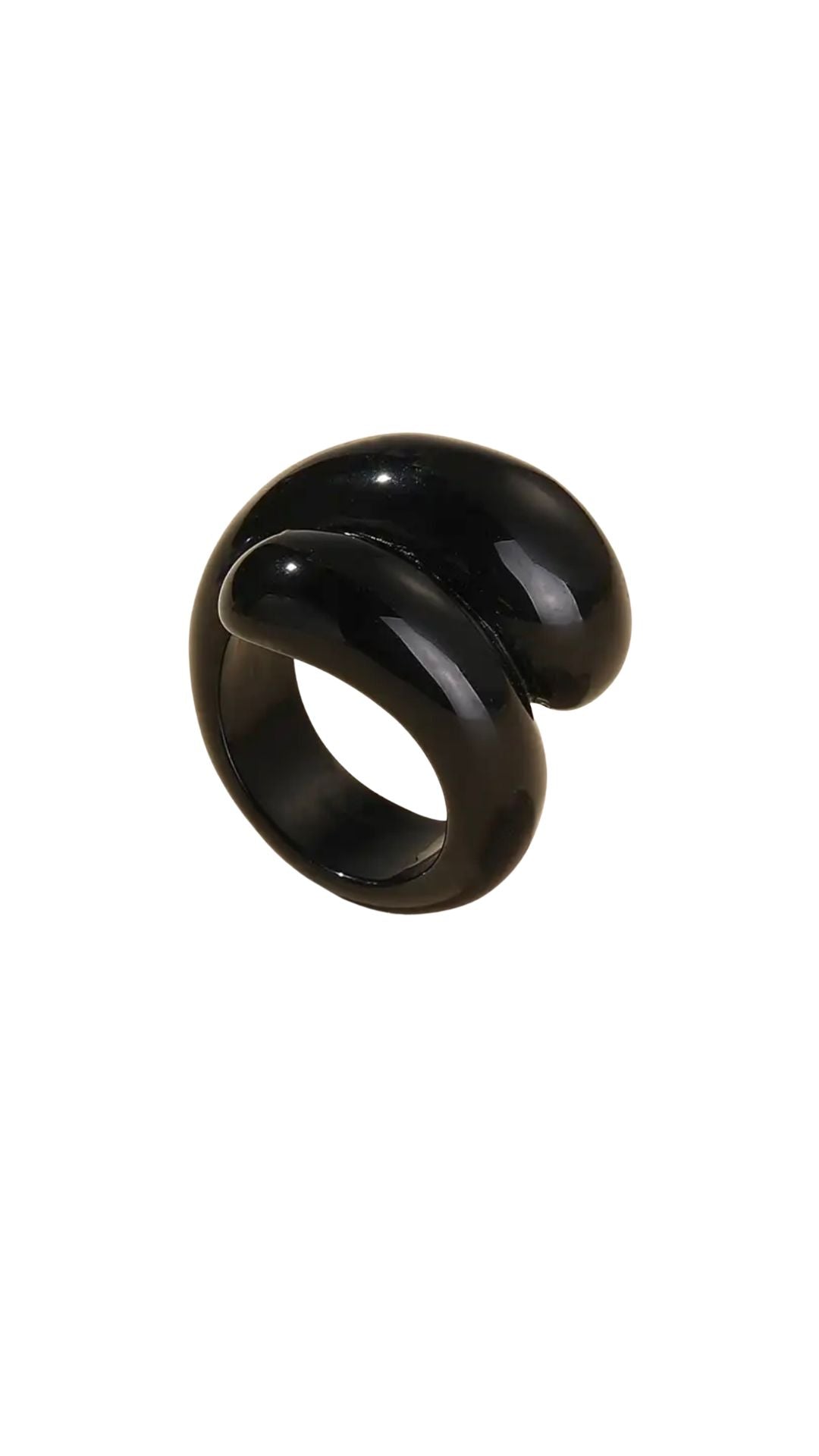 Swirl ring Black
