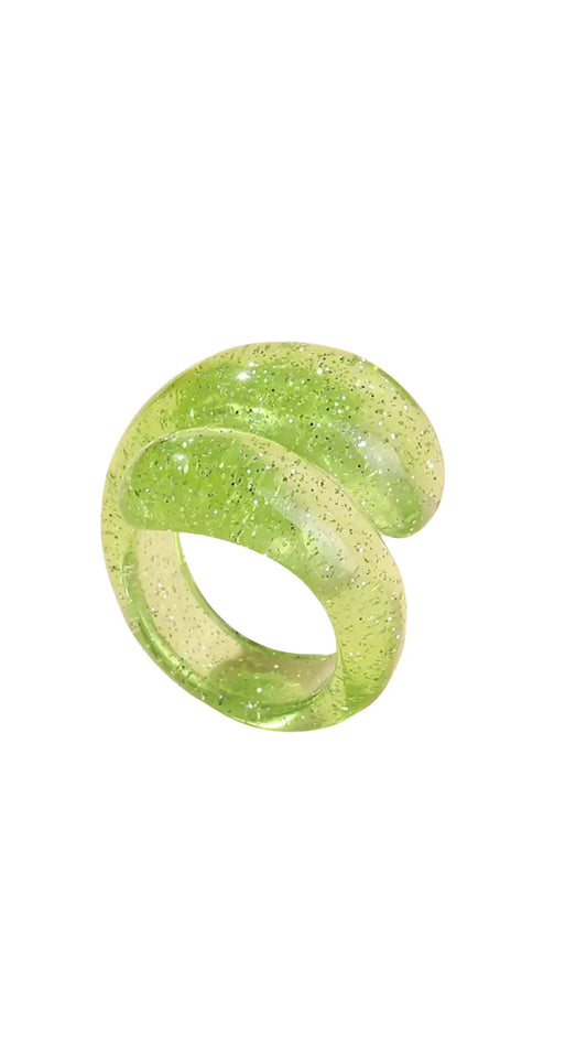 Swirl ring Green