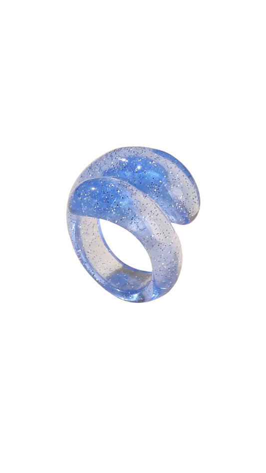 Swirl ring Blue
