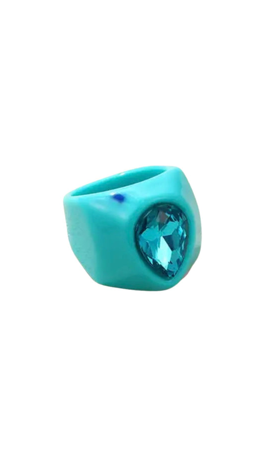 Teardrop Blue ring
