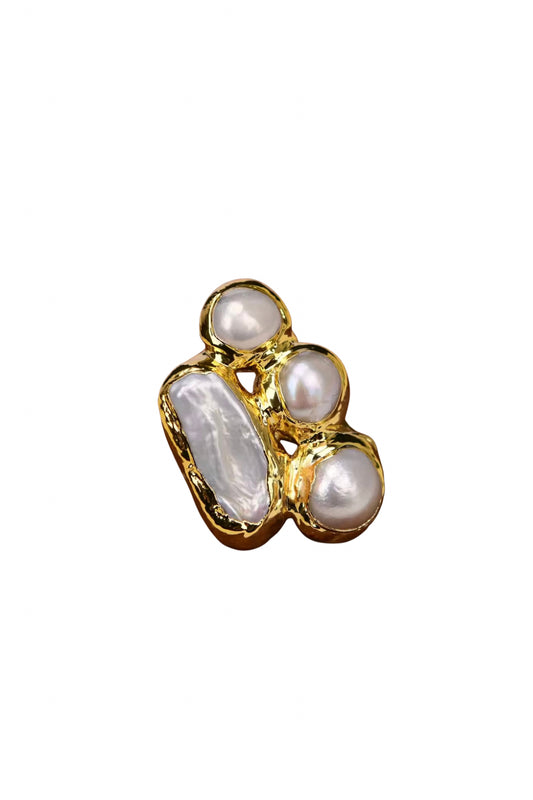 Aurora Cluster Pearl Ring