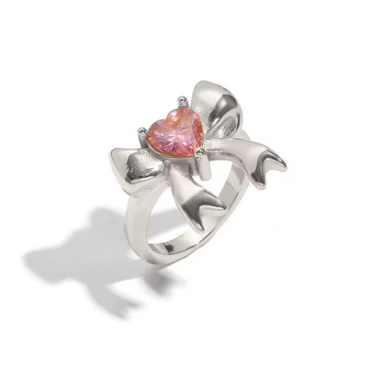 Pink Heart Bow